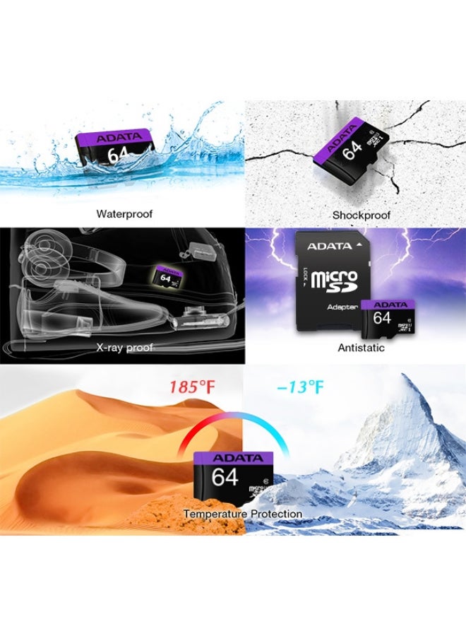 Adata 64 GB Class 10 Micro SDXC Card with Adapter - USDH64GUICL10 - Image 5