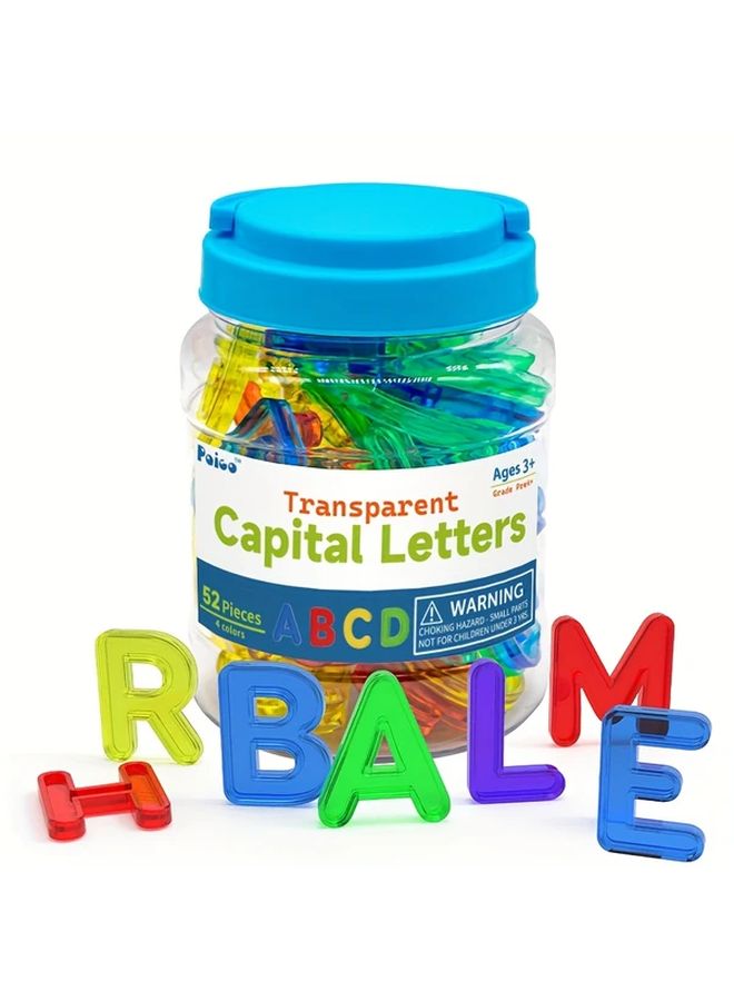 2 Sets Transparent Plastic Capital Letters Light Table Manipulatives for Early Learning Spelling Play Random Color - Image 4