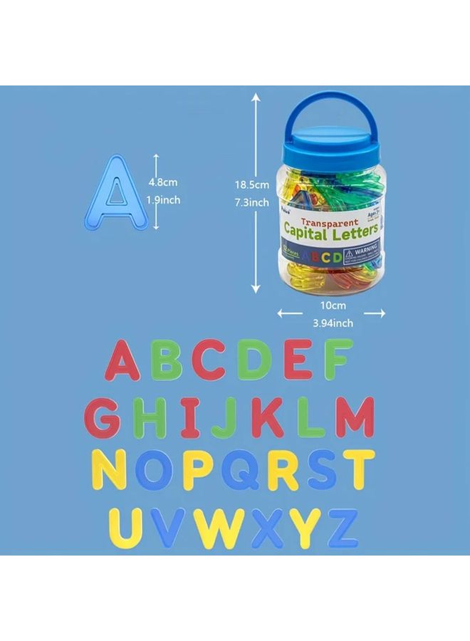 2 Sets Transparent Plastic Capital Letters Light Table Manipulatives for Early Learning Spelling Play Random Color - Image 2