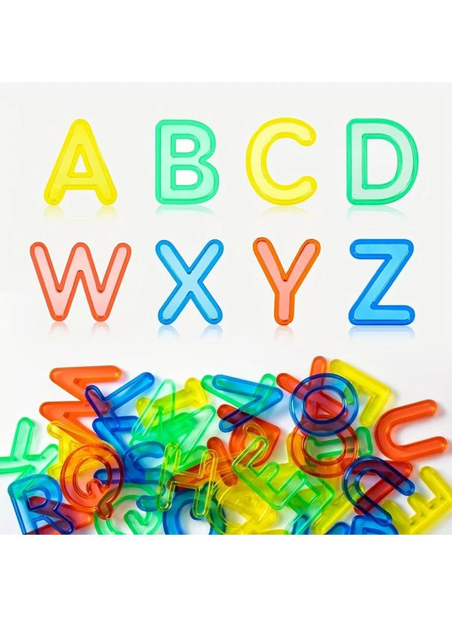 2 Sets Transparent Plastic Capital Letters Light Table Manipulatives for Early Learning Spelling Play Random Color - Image 3