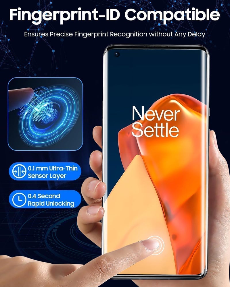 KLJP Advanced HD+ Curved UV Gorilla Tempered Glass Screen Protector Designed For Honor x9c - Edge-To-Edge Protector Full Screen Coverage with Easy Installation Kit - Image 3