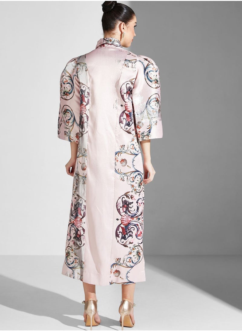 Threadz by Ajooni - Button Down Floral Print Dress - Image 1