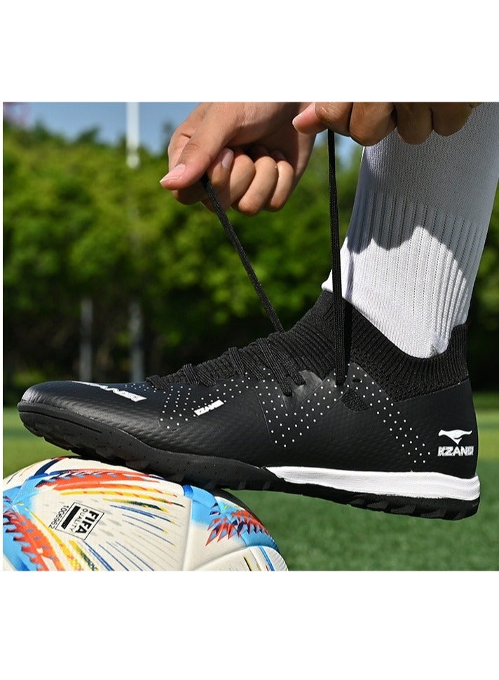 SKT Shiketro Adult Non-Slip Professional Training Football Shoes, Fold-Resistant And Non-Deformable, High-Top Protective Breathable Long-Spike Shoes, Suitable For Men And Women On Artificial Grass - Image 2