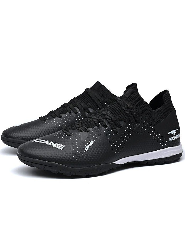 SKT Shiketro Adult Non-Slip Professional Training Football Shoes, Fold-Resistant And Non-Deformable, High-Top Protective Breathable Long-Spike Shoes, Suitable For Men And Women On Artificial Grass - Image 1
