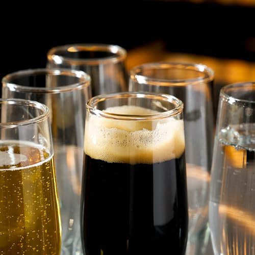 LEMONSODA Classic Beer Barware Glasses For Craft IPAs, Hefeweizens, Lagers, Ciders, Seltzers - Gift Ready (Beer Belly Pilsner 14oz, Set of 6) - Image 3