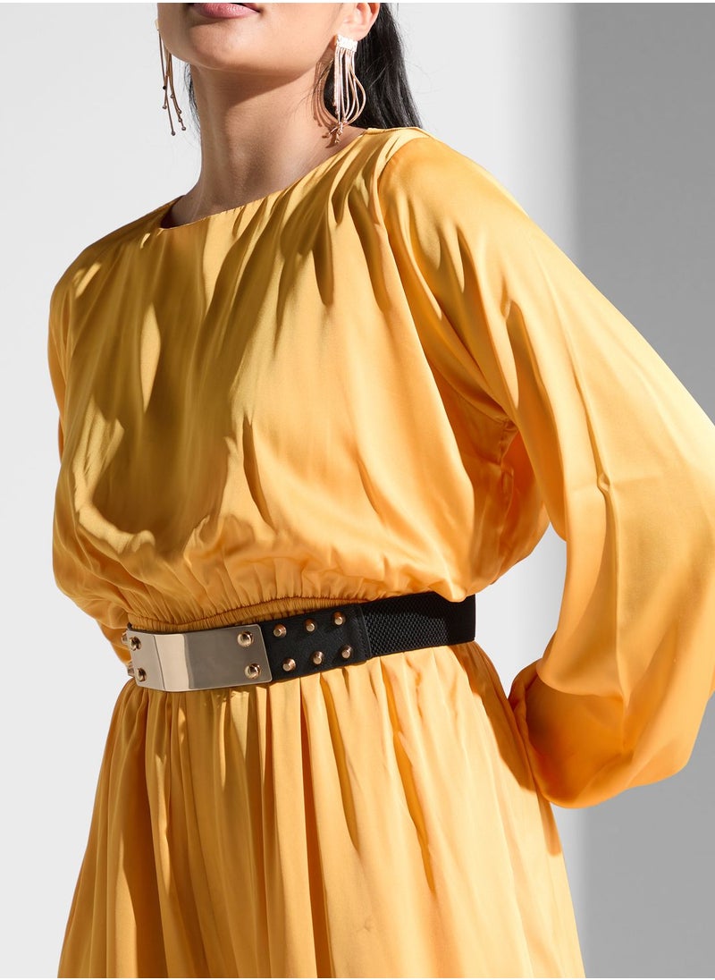 Golden Apple - Embellished Belt Jumpsuit - Image 1