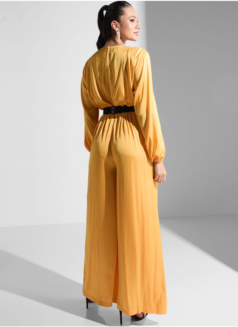 Golden Apple - Embellished Belt Jumpsuit - Image 1