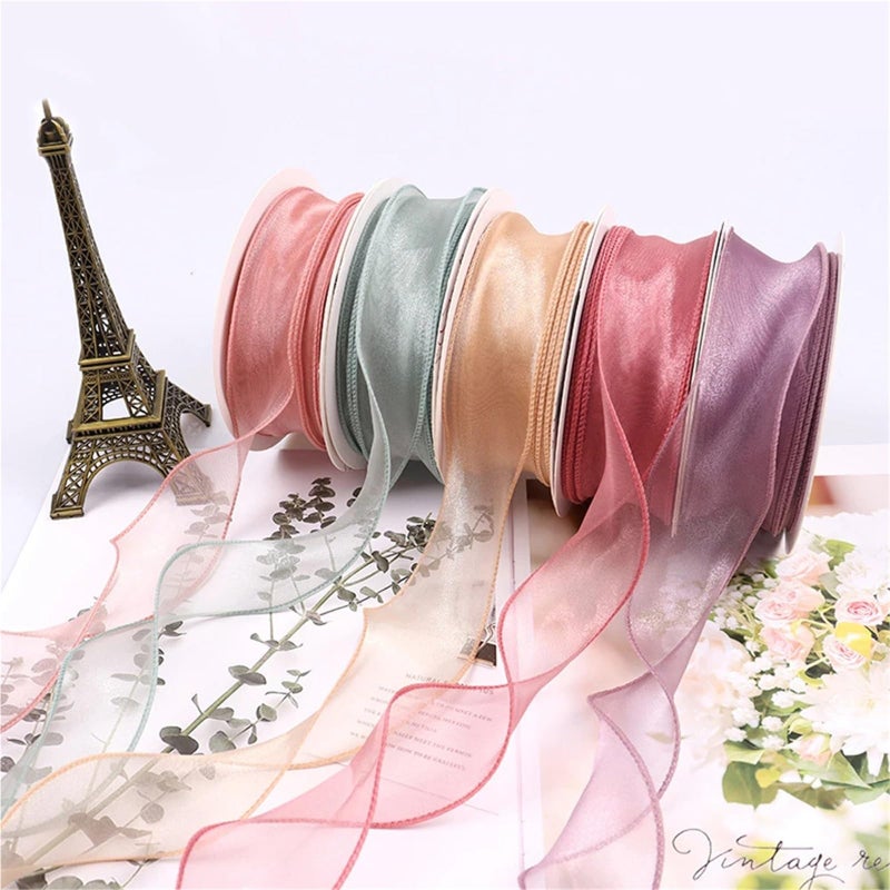 Wave Silk Organza Ribbon Bow 40mm Wide 10 Yards For Hair Ornaments Gift Wrapping Decoration Color6 - Image 3