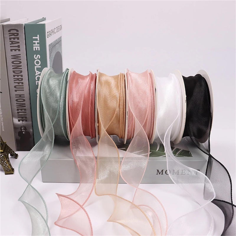 Wave Silk Organza Ribbon Bow 40mm Wide 10 Yards For Hair Ornaments Gift Wrapping Decoration Color6 - Image 4