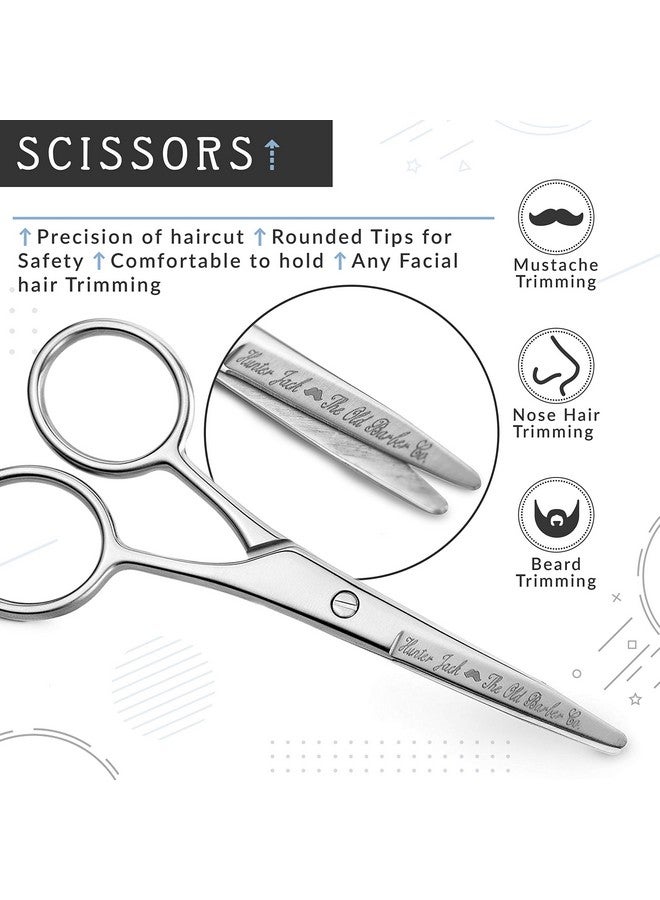Hunter Jack Straight Razor Kit - Complete Straight Razors for Men Kit with Beard Scissors & Metal Comb - Barber Razor for Men - 10 Extra Straight Edge Razor Blades for Shaving - Premium Polished Stainless Steel - Image 4