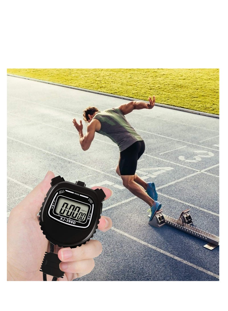 SOLARAE Digital Stopwatch Timers Sports Stopwatch, Simple Operation, Easy to Get Started, Stop Watch with Countdown Timer Alarm, Large Screen Display Waterproof Stopwatch for Coach Referee or Kid - Image 5