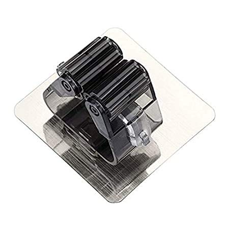 ZIVIK No Drilling Broom Mop Holder Pack of 3 Broom Gripper Holds Self Adhesive Wall Mounted Storage Rack Organization for Your Home Bathroom Storage Racks Bathroom Stickers Mop Rack 3 - Image 2