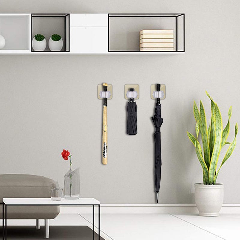 ZIVIK No Drilling Broom Mop Holder Pack of 3 Broom Gripper Holds Self Adhesive Wall Mounted Storage Rack Organization for Your Home Bathroom Storage Racks Bathroom Stickers Mop Rack 3 - Image 4
