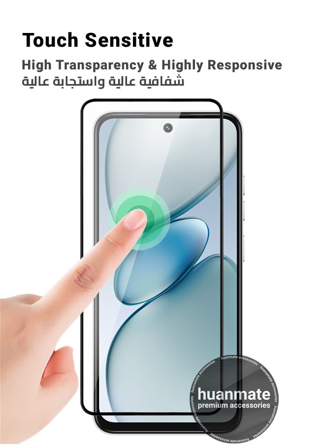 huanmate - Tecno Spark Go 1 Screen Protector – Premium Edge to Edge Tempered Glass, High Transparency, Delicate Touch, Anti-Explosion, Smooth Arc Edges, Easy Installation - Image 1