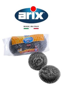 arix Arix Splendelli Metal Stainless Steel Scourer 2pcs: Your Heavy-Duty Cleaning Companion  - Image 1