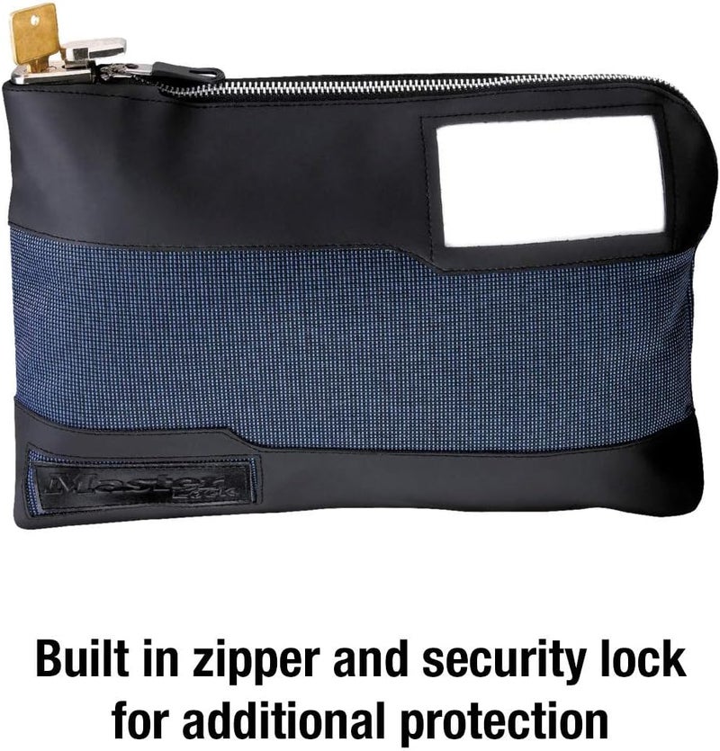 MasterLock Money Bag with Key Lock and Zipper for Cash, 11-1/2 in. Long Locking Portable Travel Money Pouch Protects Passports, Valuables, 7120D - Image 5