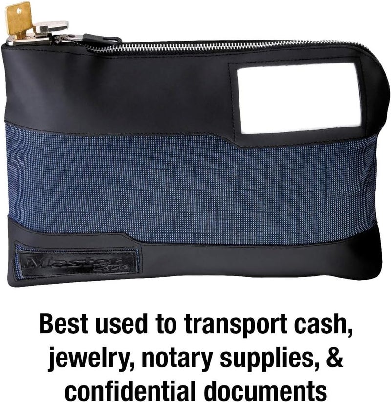 MasterLock Money Bag with Key Lock and Zipper for Cash, 11-1/2 in. Long Locking Portable Travel Money Pouch Protects Passports, Valuables, 7120D - Image 3