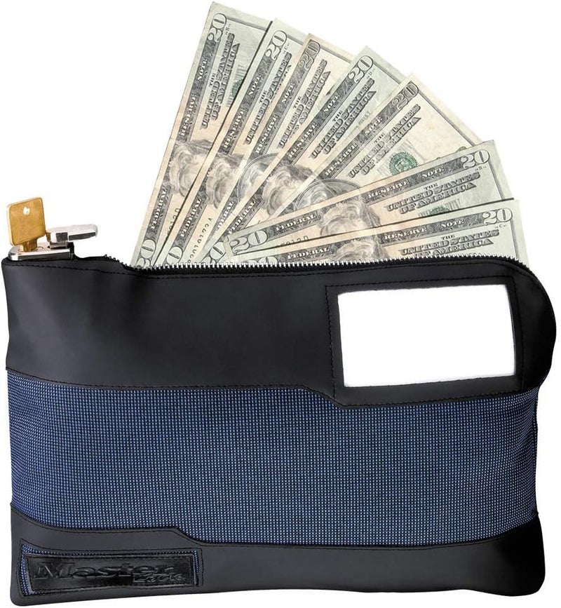 MasterLock Money Bag with Key Lock and Zipper for Cash, 11-1/2 in. Long Locking Portable Travel Money Pouch Protects Passports, Valuables, 7120D - Image 2