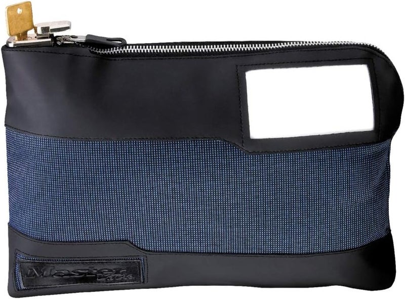 MasterLock Money Bag with Key Lock and Zipper for Cash, 11-1/2 in. Long Locking Portable Travel Money Pouch Protects Passports, Valuables, 7120D - Image 1