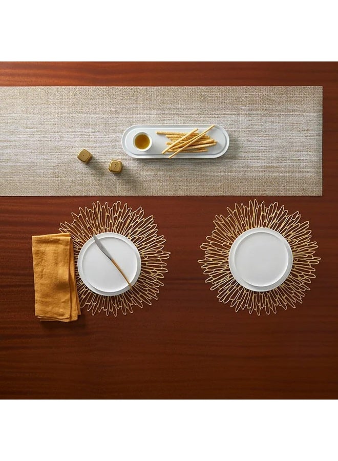 Chilewich Bloom Round Placemat, Gilded - Image 3