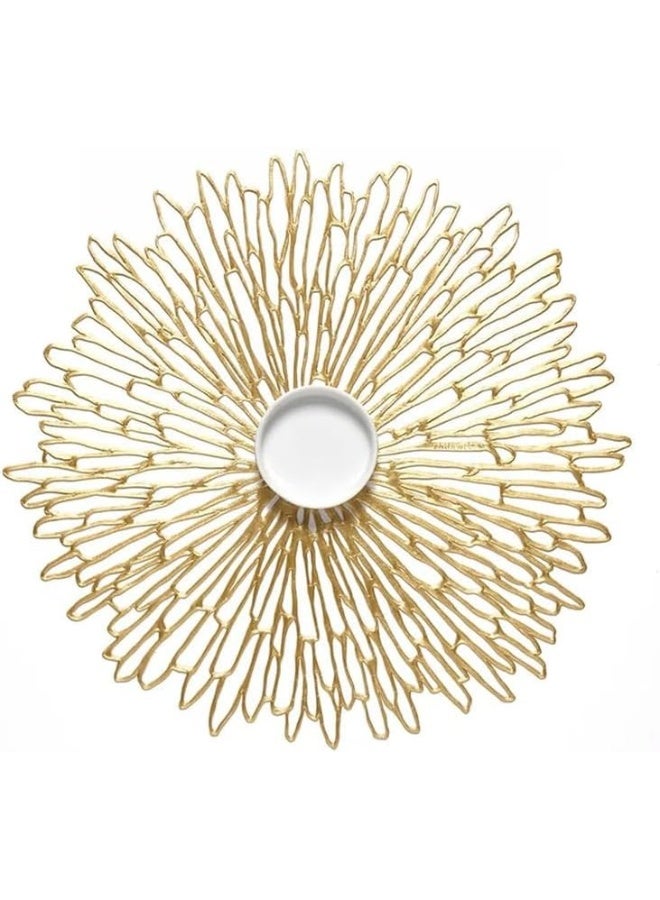 Chilewich Bloom Round Placemat, Gilded - Image 1