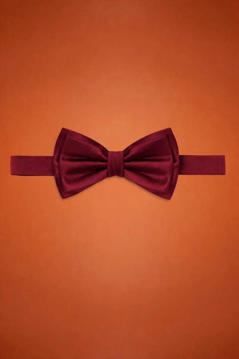 Doppelganger Men's Solid colour bow tie - Bordeaux