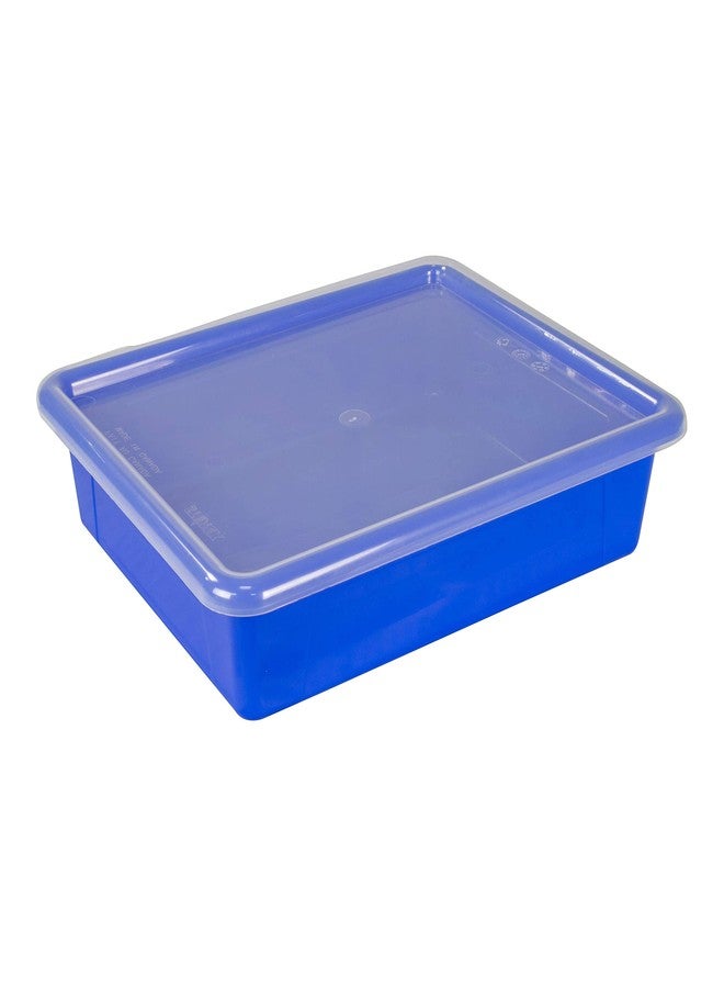 Storex Poly Plastic Lid - Fits Storex Solid and Transparent Storage Trays, Translucent, 5-Pack (62515A05C) - Image 3