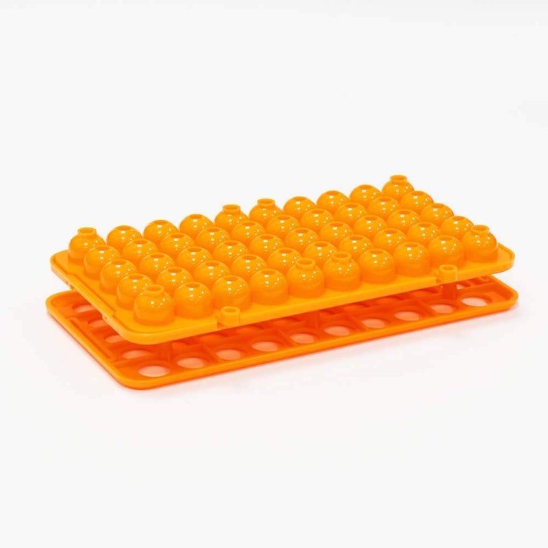 ULAB Scientific Test Tube Rack with Silicon Rubber Gasket, for Tubes of Diameter from 10mm to 18mm. 50Holes, ABS Material, Pack of 2, UTR1005 - Image 2