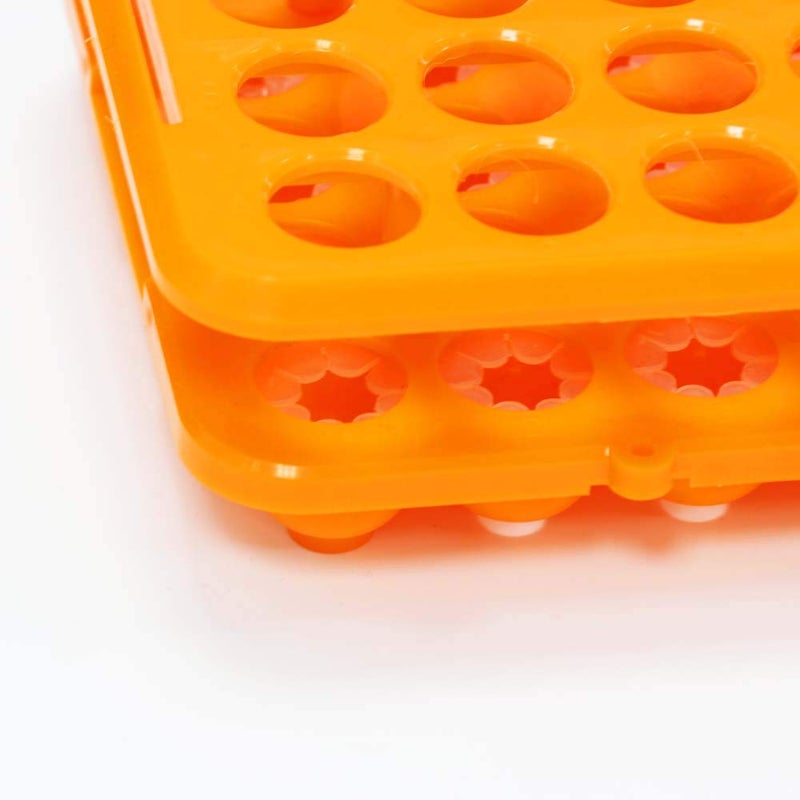 ULAB Scientific Test Tube Rack with Silicon Rubber Gasket, for Tubes of Diameter from 10mm to 18mm. 50Holes, ABS Material, Pack of 2, UTR1005 - Image 3