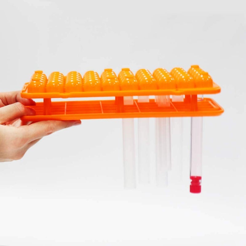ULAB Scientific Test Tube Rack with Silicon Rubber Gasket, for Tubes of Diameter from 10mm to 18mm. 50Holes, ABS Material, Pack of 2, UTR1005 - Image 5