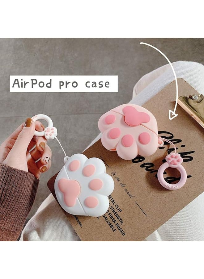 erorex - Silicone Case Compatible With Airpods Pro Air Pods 3 Creative Cute Cartoon 3D Unique Protective Cover Character Skin Fun Funny Cases With Keychain For Kids Boys Girls Women Men Cat Claw - Image 1