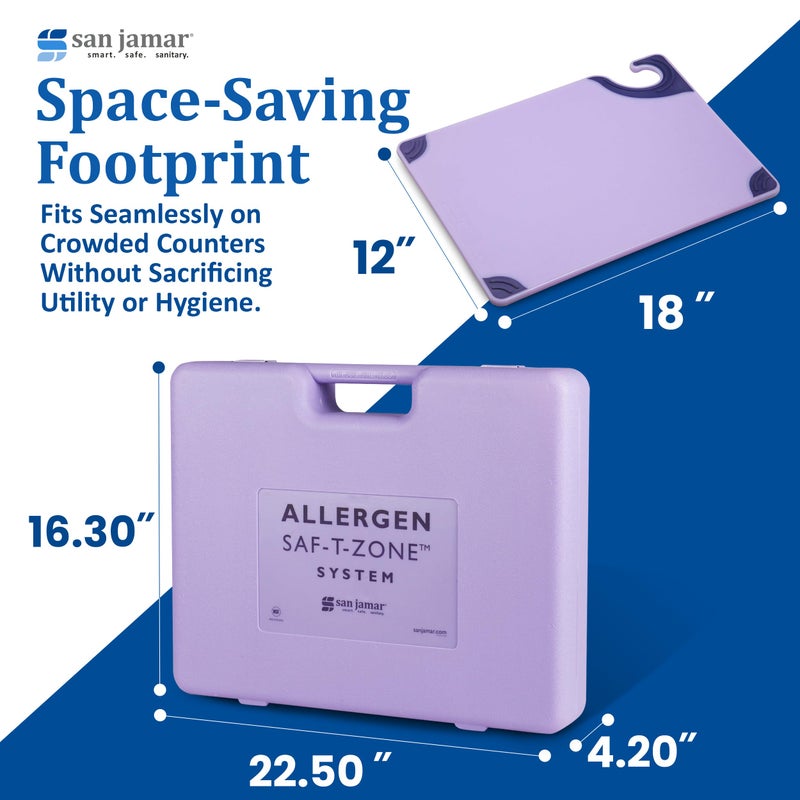 San Jamar Carlisle FoodService Products San Jamar ASZ121812SYS Allergen Saf-T-Zone System Kit,Multicolor - Image 3