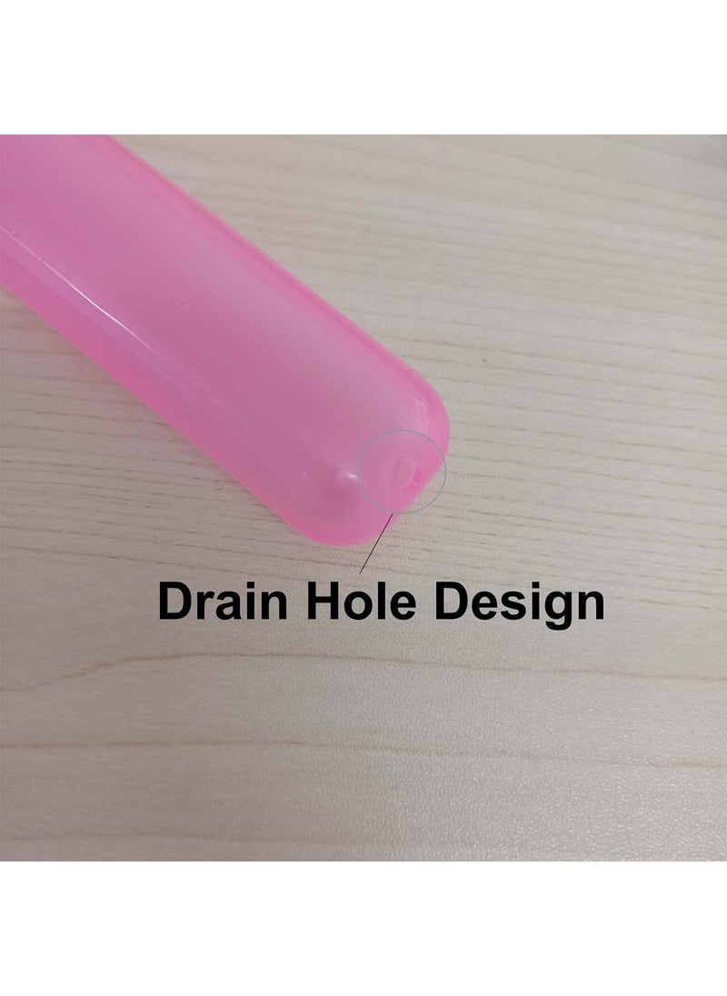 Style Keepers 6 Pack of AntiBacterial Plastic Toothbrush Toothpaste Tongue Cleaner Waterproof Travel Case Holder Portable Cover Box Container for Bathroom Office Kitchen Storage Organizer 6Pcs Multi Colored  - Image 5