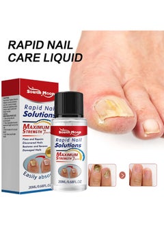 Rapid Nail Care Liquid - Fungal Nail Treatment For Toe Nail And Fingernails For Thick Broken Discolored Nails - Renews Damaged Cracked Ingrown Toenail