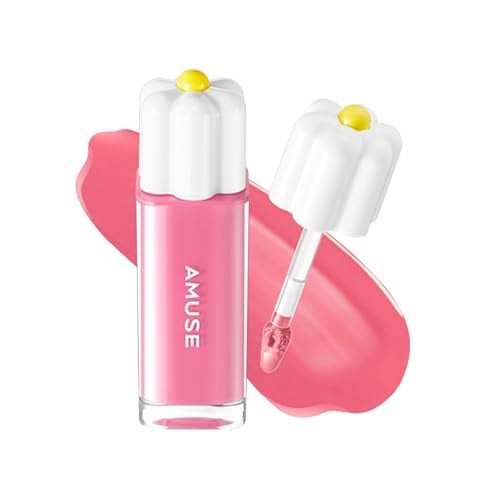 Amuse SEOUL Daisy Flower Dew Tint 07 ROSE WATER Glossy Moisturizing Lip Stain Watery Glow Lip Tint Long Lasting Color Dewy Finish Vegan Korean Beauty Makeup - Image 1