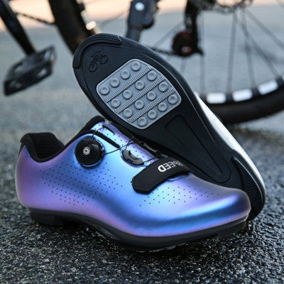 Generic 2022 new cycling shoes lock shoes mens and womens road cycling shoes booster shoes mountain shoes cycling sneakers 896 blue rubber no lock 