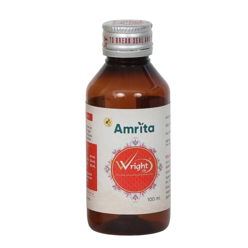Amrita Wright Oil | 100 ml | (W) right Remedy for Skin Problems | Active Ayurveda - Image 3