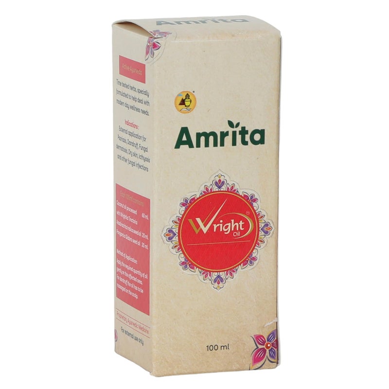 Amrita Wright Oil | 100 ml | (W) right Remedy for Skin Problems | Active Ayurveda - Image 2