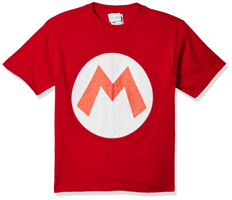 Nintendo Boy's Mario Icon T-Shirt, Small, Red - Image 1