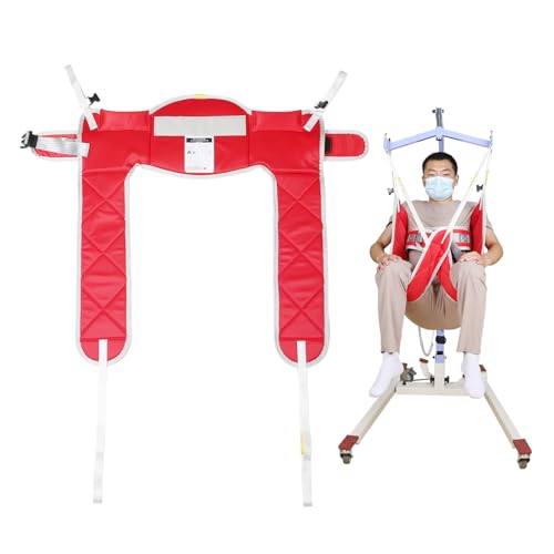 EZ Assistive Patient Lift Sling, Medical Commode Patient Lift Aid Transfer Sling for Elderly Shower Bath, Patient Lifts for Home use,Divided Toileting Sling, 500lbs (Large-Sling Without Head Support) - Image 1