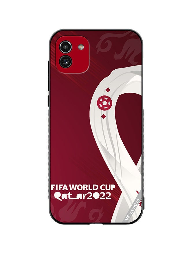 VR CREATIVE Protective Case Cover For Samsung Galaxy A03 Qatar World Cup Design Multicolour - Image 1
