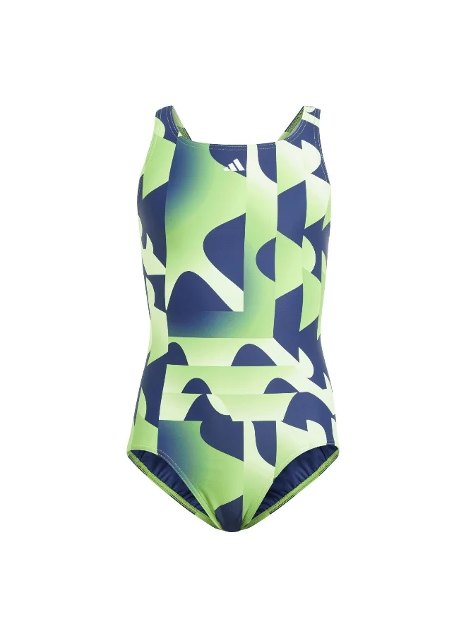 اديداس adidas Seas Grx Suit G Green Swim Swimwear 3-4Y
