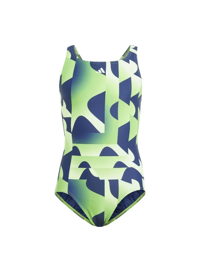 اديداس adidas Seas Grx Suit G Green Swim Swimwear 3-4Y