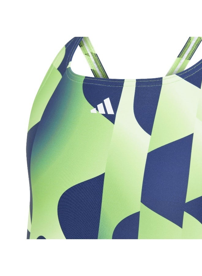 Adidas adidas Seas Grx Suit G Green Swim Swimwear 3-4Y  - Image 4
