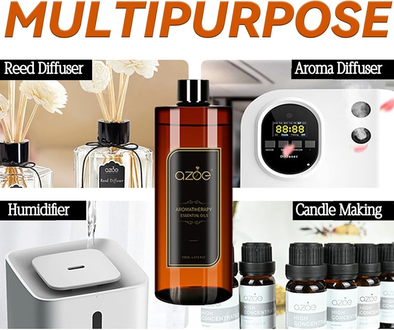 Elitzia Essential Oils for Essential Oil Diffuser Humidifier Natural Aromatherapy Rose Plant Extracts Pure Aroma Essential Oil Floral Fragrance Women Stress Relief Relax 500ML Home Use ET500EO2 - Image 3