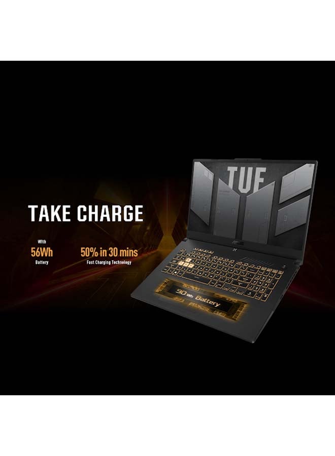 ASUS TUF Gaming FX707ZC-HX031W Gaming Laptop With 17.3-Inch FHD 144Hz Display, Core i5-12500H Processor / 16GB RAM / 512GB SSD / 4GB NVIDIA GeForce RTX3050 Graphics / Win11 Home / English/Arabic Jaeger Gray English/Arabic Jaeger Gray - Image 4