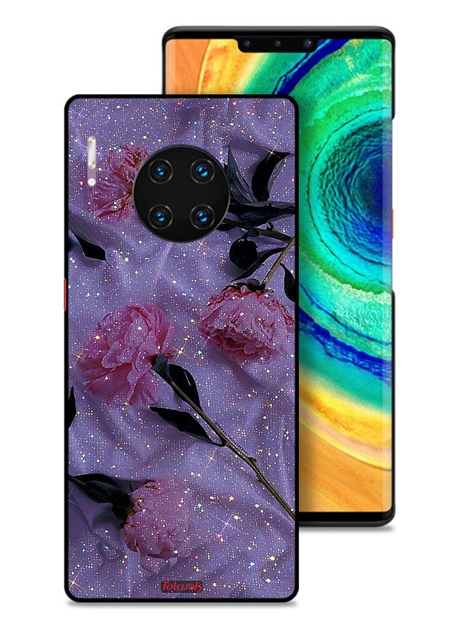 Tolwak Huawei Mate 30 Pro 4G Protective Case Cover Glitter Roses - Image 1