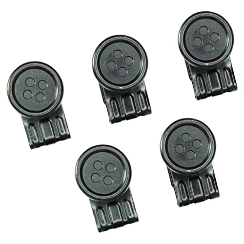 KUNN Mask Button, Metal Movable No Sew Button End Suspenders Clips For Pants/Suspenders//Hats,Mask Earloop Ear Relief(Black, 5) - Image 1