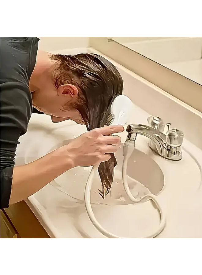 Leakproof Handheld Showerhead With Detachable Nozzle White Faucet 130cm Easy Install No Tools - Image 4