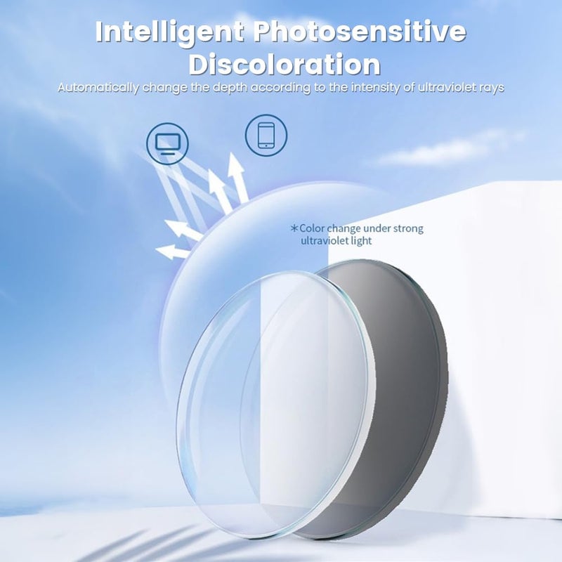 Faifxo Smart Glasses Rimless Smartglasses with Bluetooth Speaker,Remote Control Photo Taking/UV Protection Voice Control (Photochromic Lenses) - Image 2
